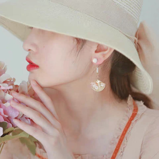 boucles-doreilles-asymetriques-eventail-chinois-vintage