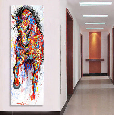 tableau-aquarelle-cheval-vintage