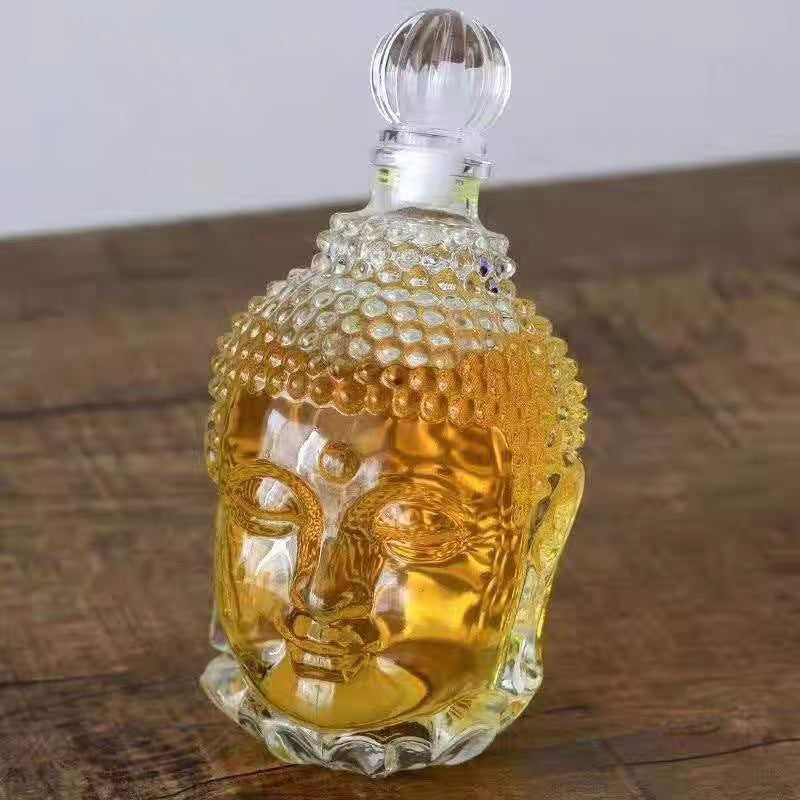 bouteille-en-tete-de-bouddha-vintage