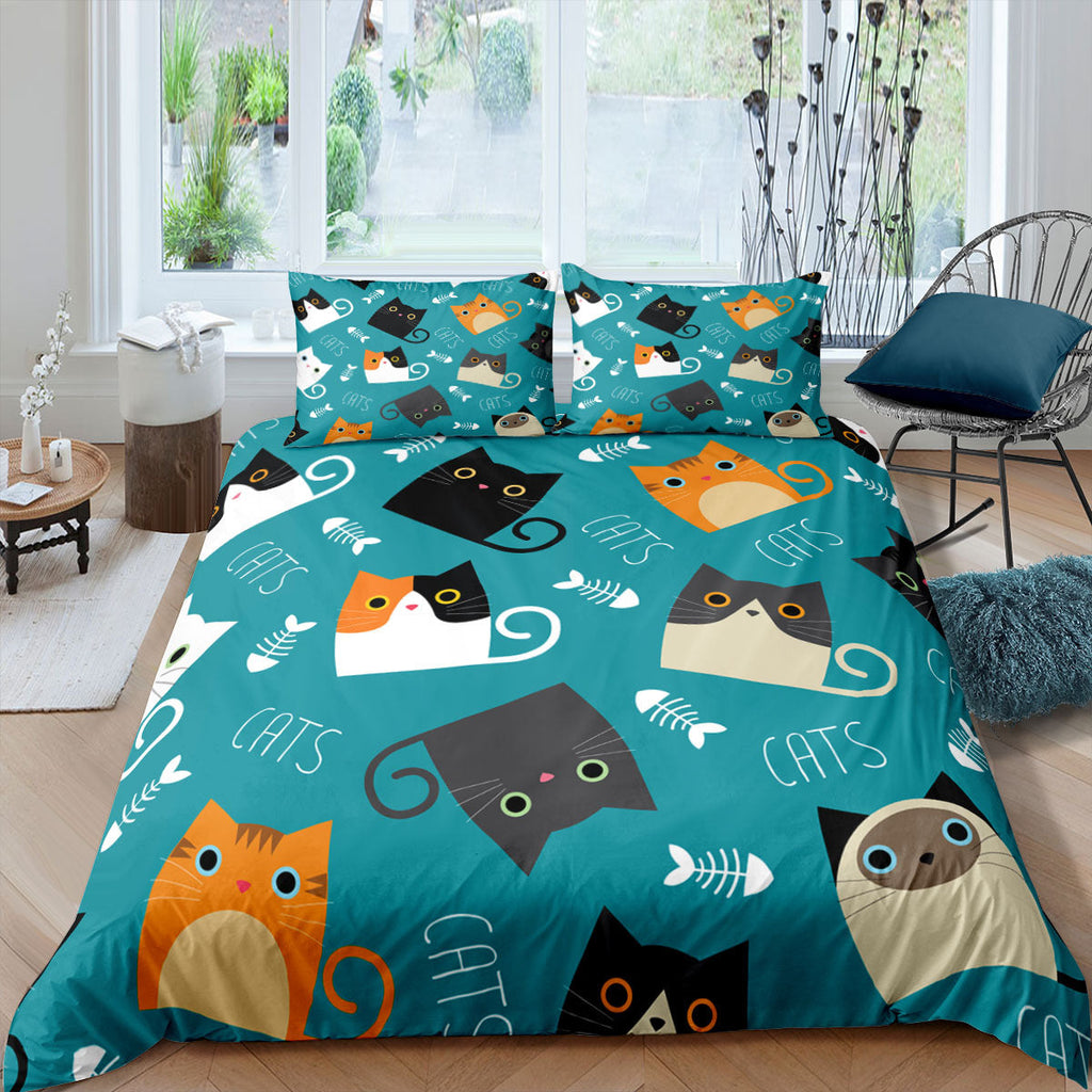 housse-de-couette-dessin-anime-chat-vintage