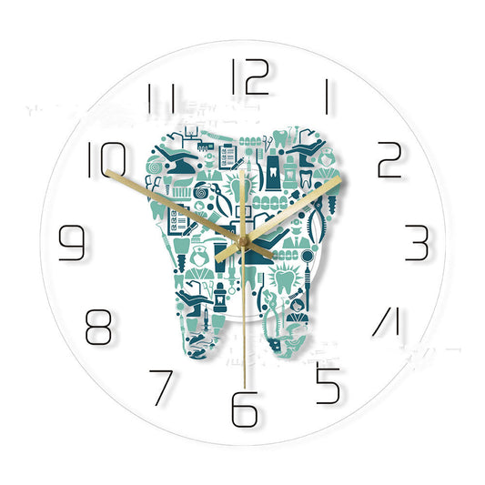 horloge-motif-soins-dentaires-vintage
