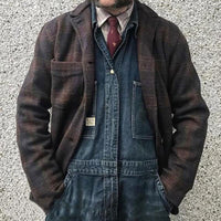 veste-ample-revers-carreaux-retro-vintage