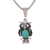 collier-pendentif-hibou-turquoise-vintage