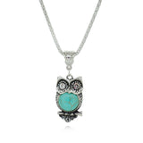 collier-pendentif-hibou-turquoise-vintage