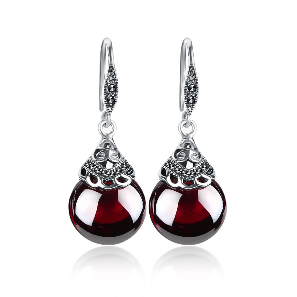 boucles-doreilles-grenat-rond-vintage