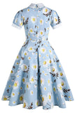 robe-imprimee-bleu-ete-des-annees-1950