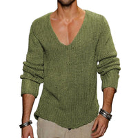 pull-tricot-encolure-v-vintage