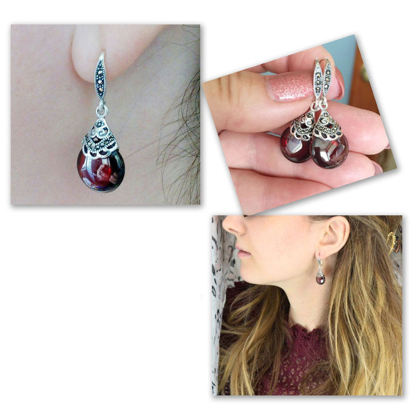 boucles-doreilles-grenat-rond-vintage