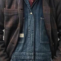 veste-ample-revers-carreaux-retro-vintage