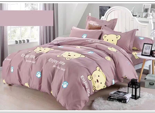 housse-de-couette-drap-lit-simple-vintage