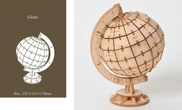 GLOBE TERRESTRE ET carte du monde en laiton antique de 16 pouces sur
