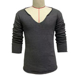 pull-tricot-vintage-col-v-manches-longues