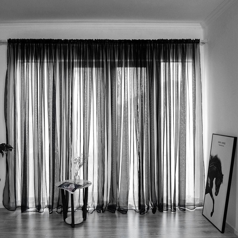 rideau-en-gaze-de-couleur-unie-vintage