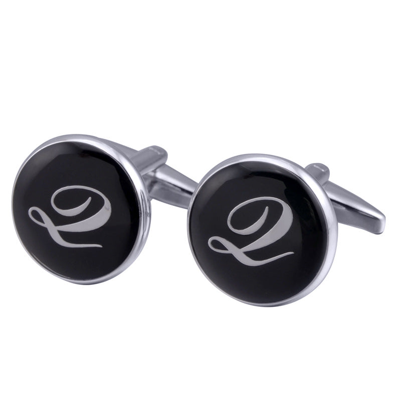 boutons-de-manchette-rond-noir-email-traditionnel-vintage