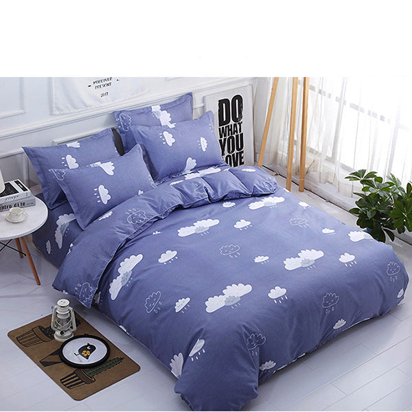 housse-de-couette-drap-lit-simple-vintage