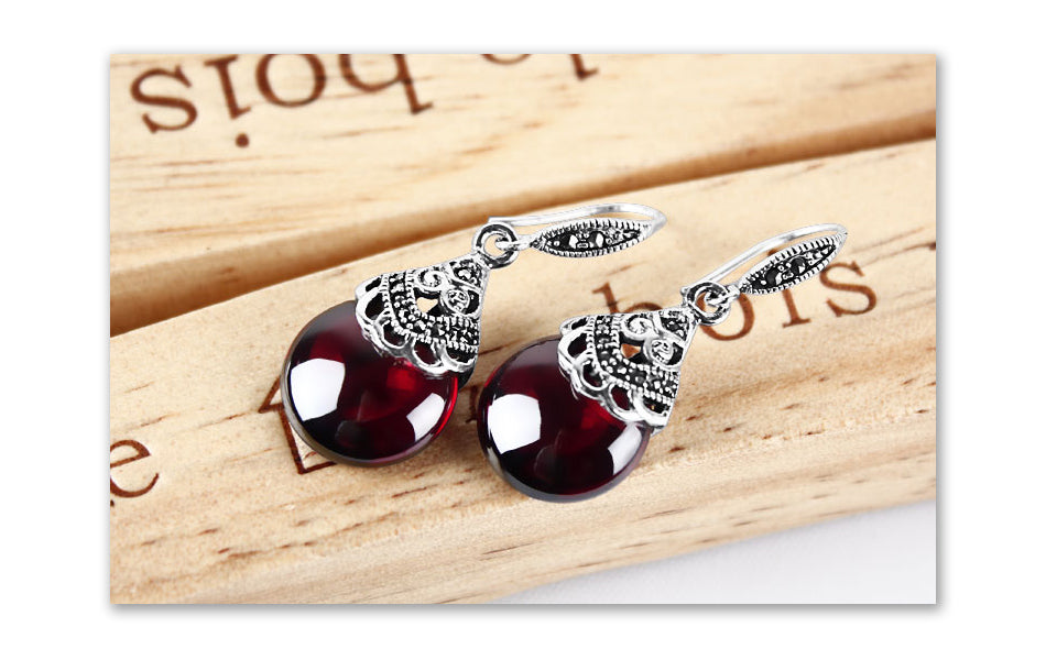 boucles-doreilles-grenat-rond-vintage