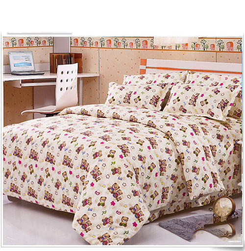housse-de-couette-drap-lit-simple-vintage