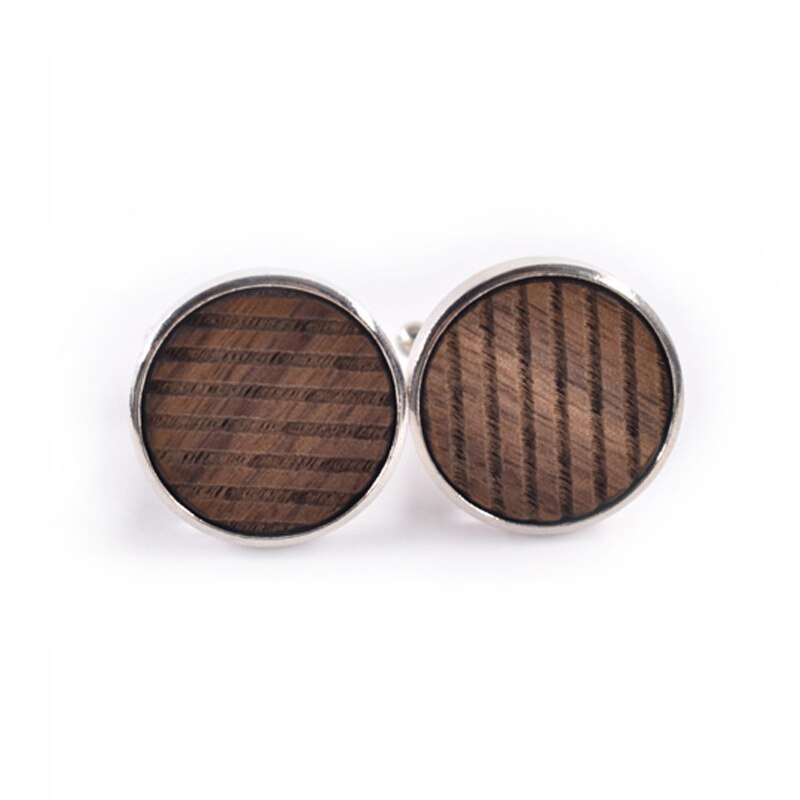 boutons-de-manchette-ronds-en-bois-vintage