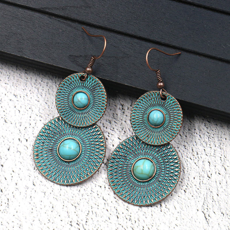 boucles-doreilles-rondes-vintage-a-double-couche