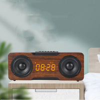 enceinte-bluetooth-dhorloge-en-bois-vintage