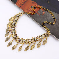 collier-court-pampille-feuille-vintage