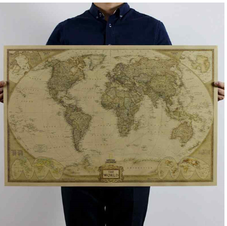 Affiche de Carte vintage