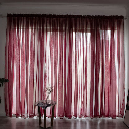 rideau-en-gaze-de-couleur-unie-vintage