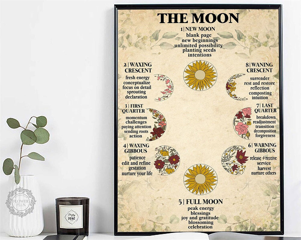 affiche-de-phase-de-lune-vintage