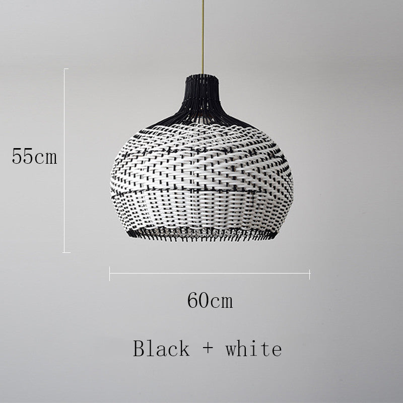 Lustre Suspendu Résine Style Minimaliste Japonais - Lampe Unique E27 Pour Salon Et Chambre
