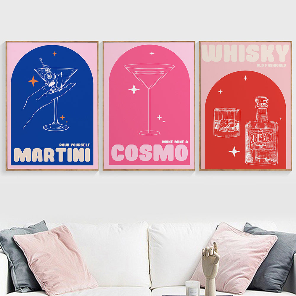 affiche-nordique-vintage-cocktail-toile-peinture-decoration