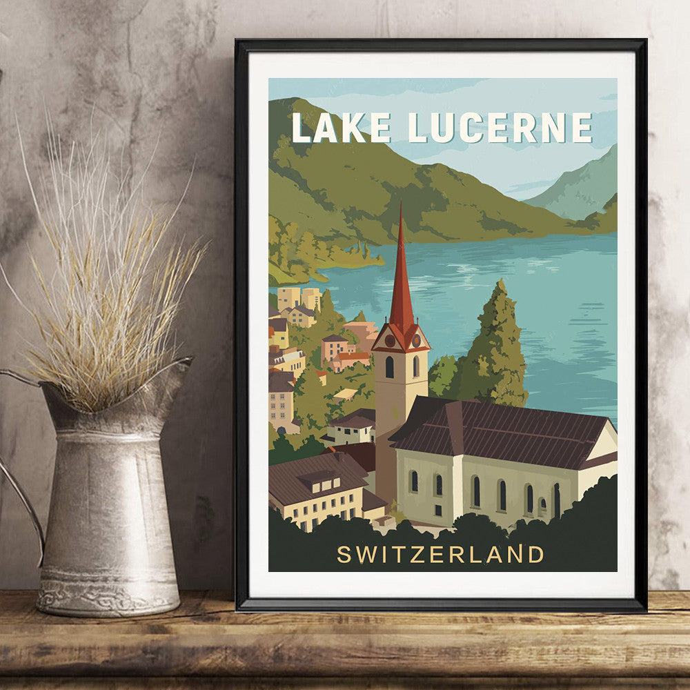 affiche-lac-des-quatre-cantons-vintage
