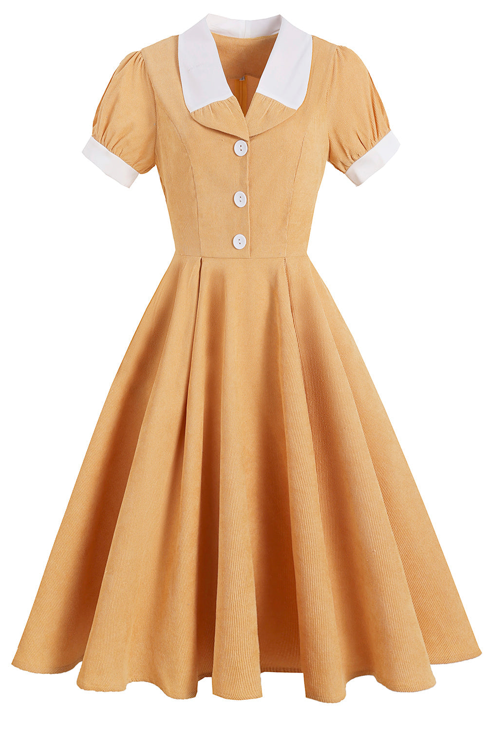 robe-midi-annee-80-a-manche-courte