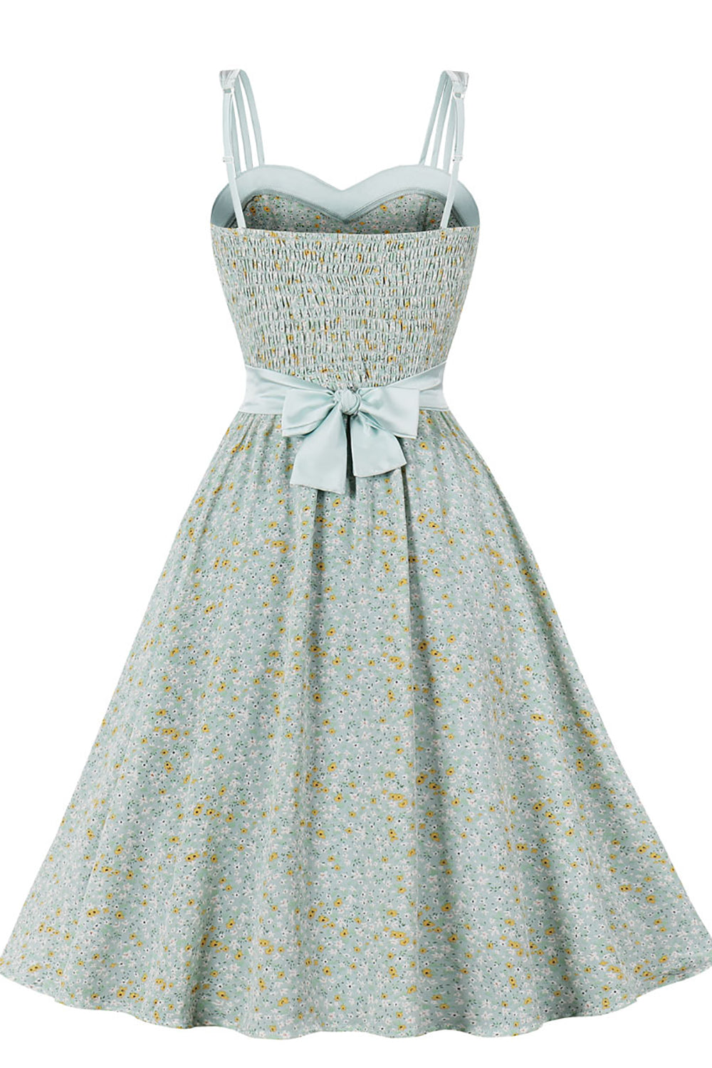 robe-sans-manches-annee-80-a-imprime-florale