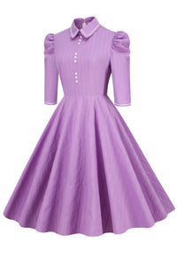 robe-vintage-violet-avec-demi-manches
