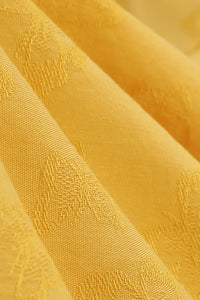 robe-jaune-annee-80-a-col-rabattu