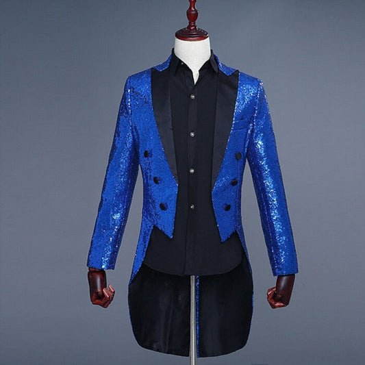 Costume-Homme-Disco-Paillettes-Bleu