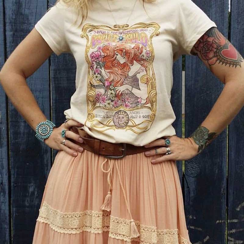 T-Shirt Rétro Femme