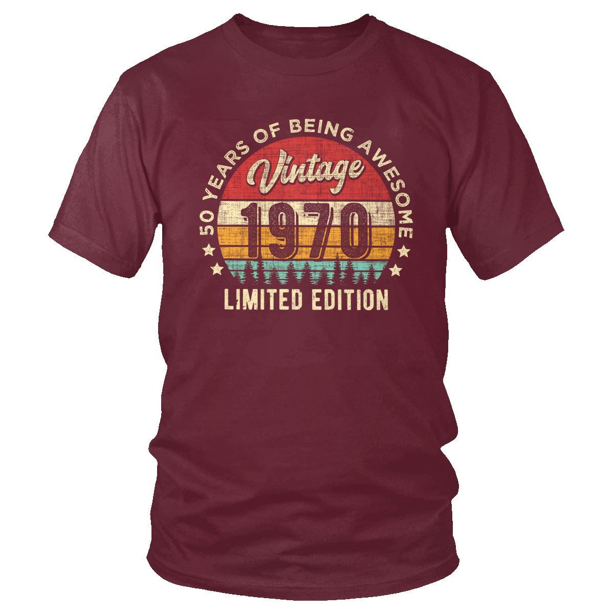T-shirt vintage 1970 rouge