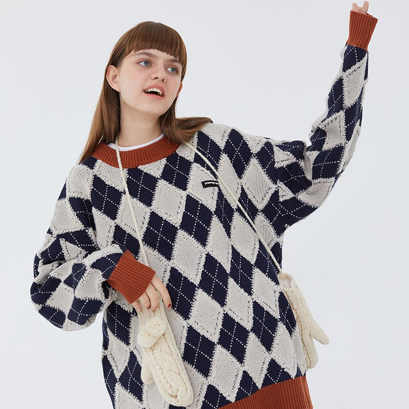 Pull Année 80 carreaux | Mode Vintage