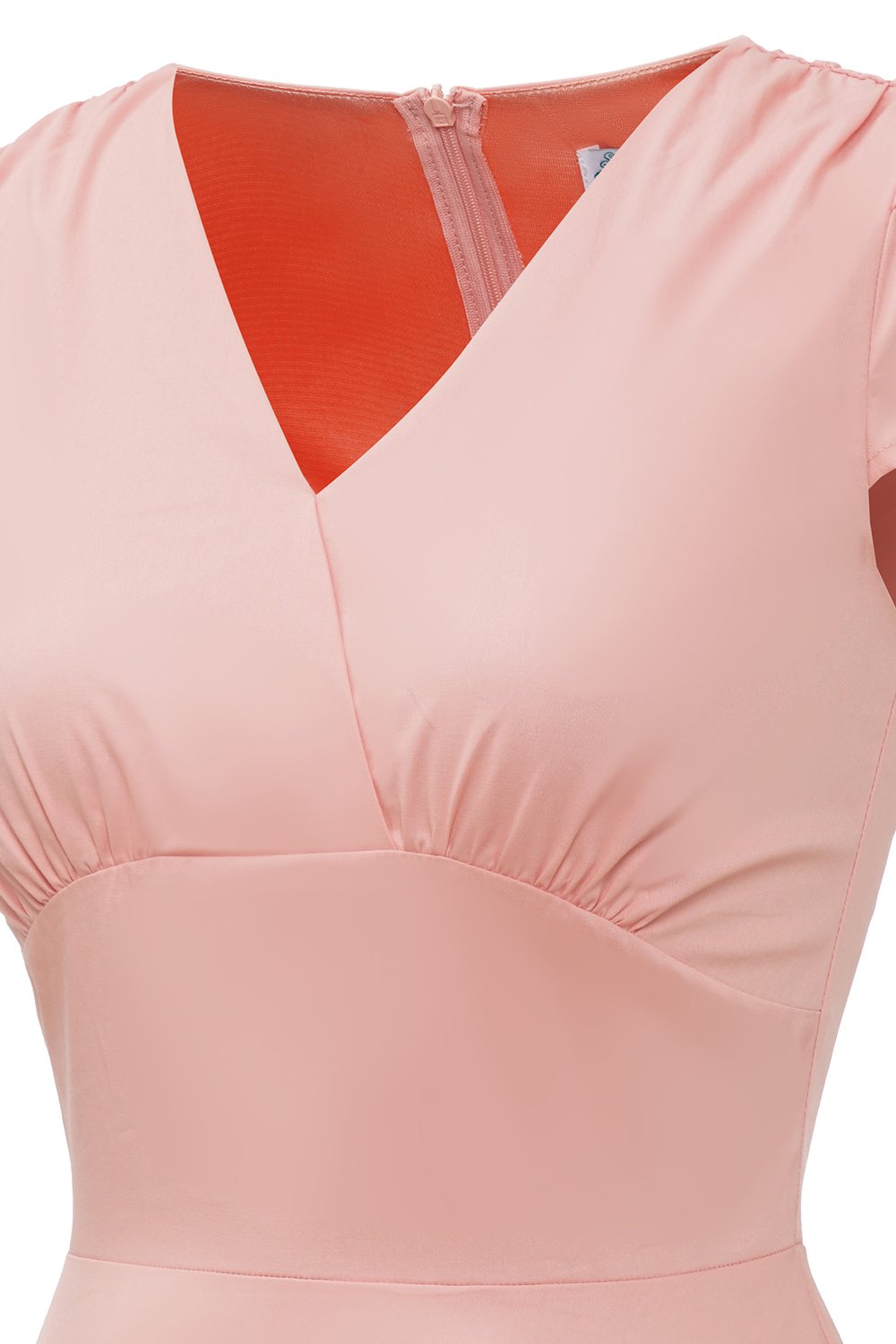 robe-annee-80-rose-avec-col-en-coeur