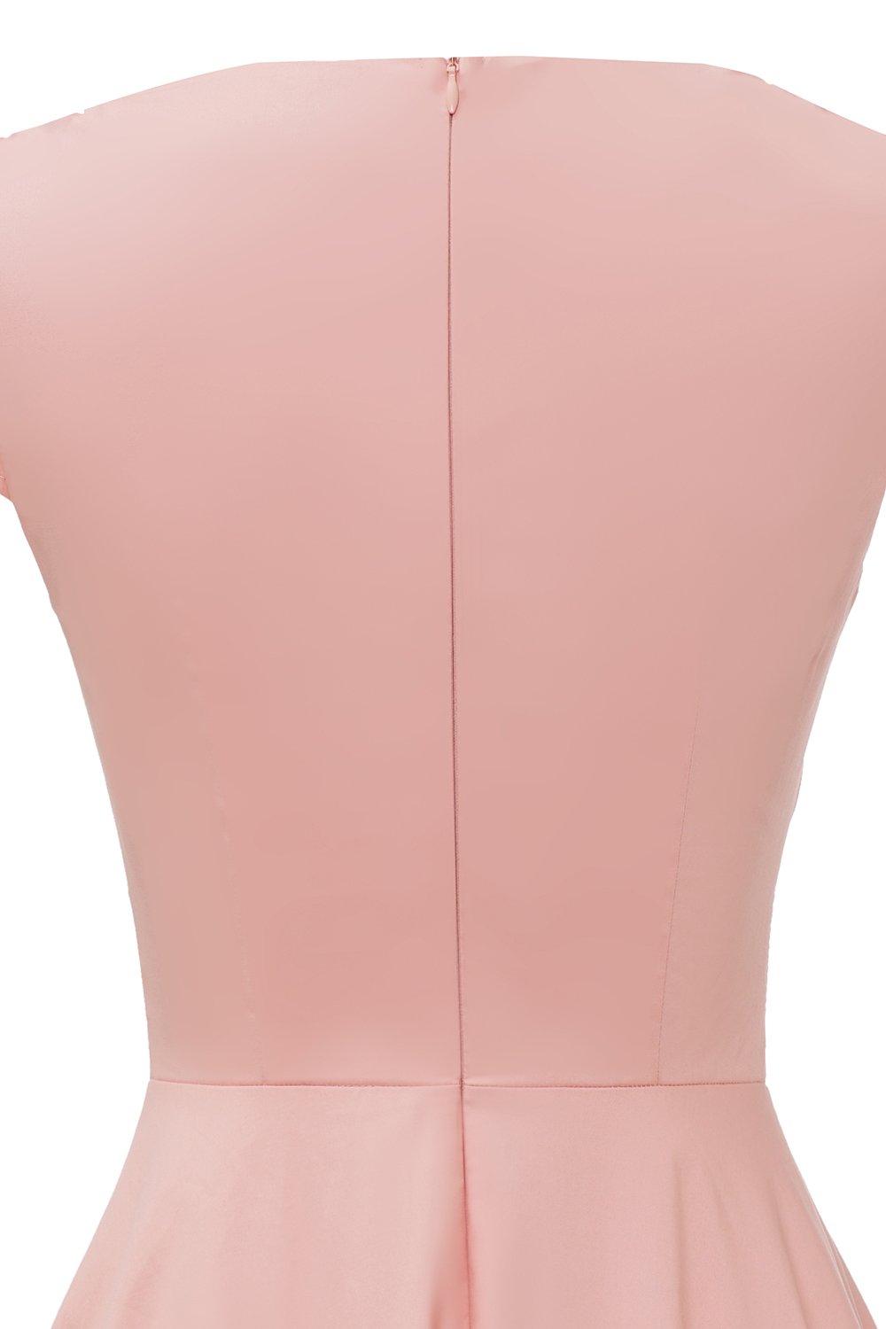 robe-annee-80-rose-avec-col-en-coeur