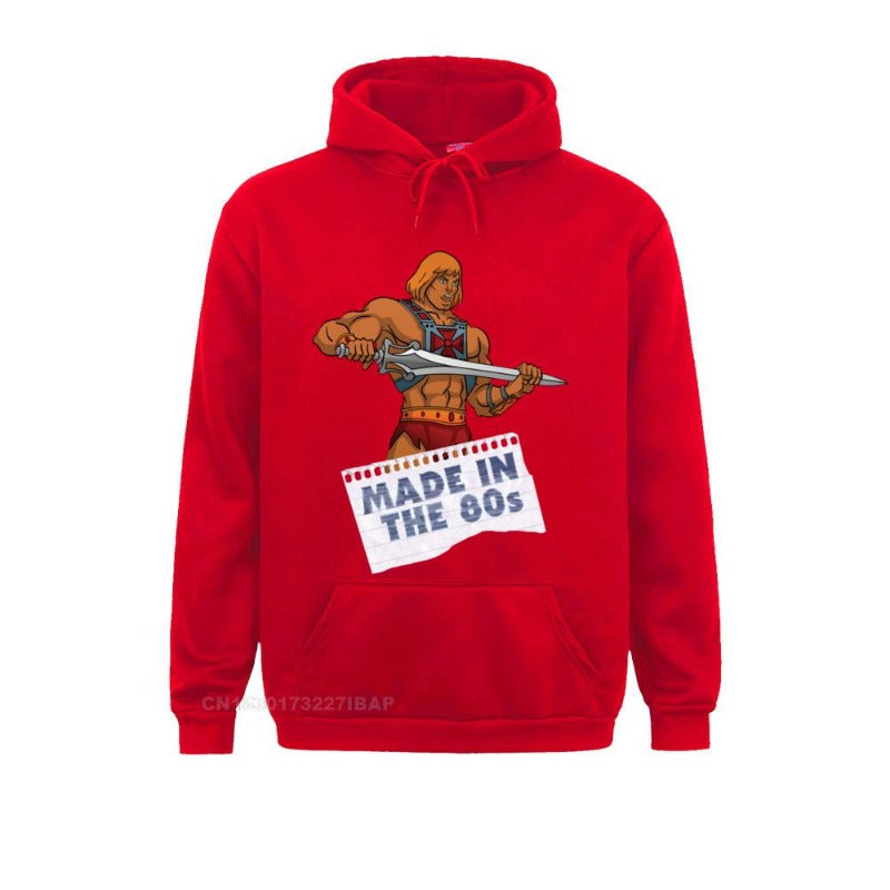Pull pull homme Jerzees Russell gris coton L vintage fabriqué
