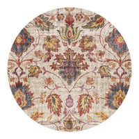 Tapis Rond Vintage avec motif Floral