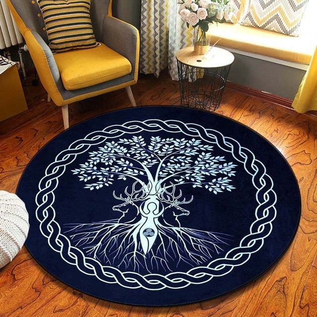 tapis-rond-nordique-vintage