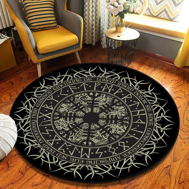 tapis-rond-nordique-vintage