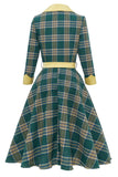 robe-verte-annee-80-d-automne-a-carreaux