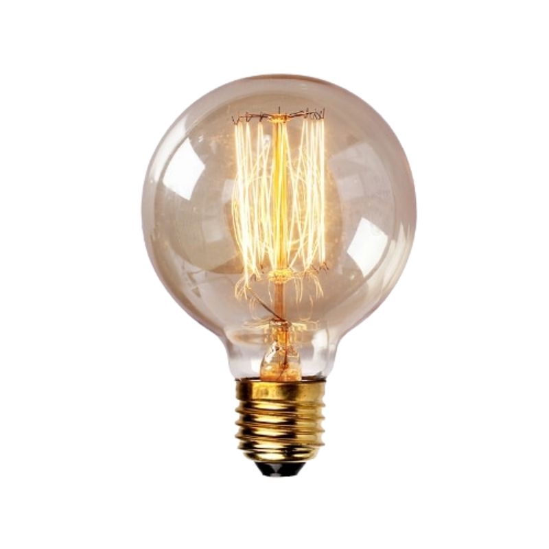Grosse ampoule LED ronde à culot E27, look filament vintage