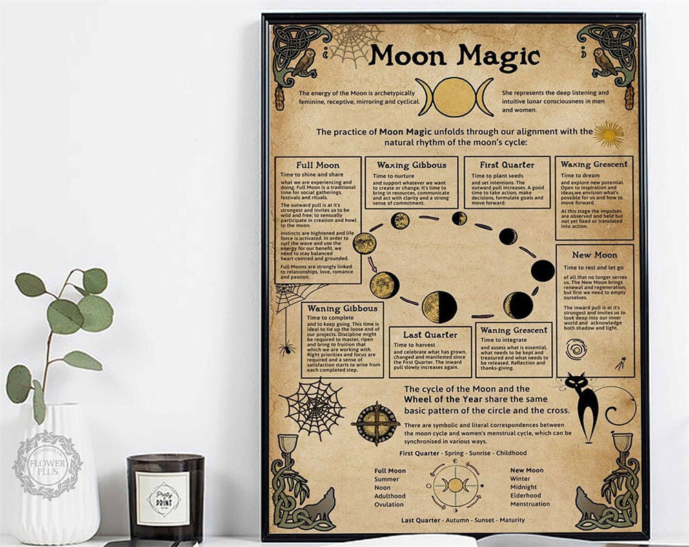 affiche-de-phase-de-lune-vintage