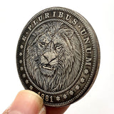 medaille-lion-laiton-argent-ancien-vintage