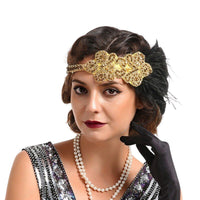 Ensemble d'accessoires Charleston des années 1920-1920 – Accessoires de  costume pour femme – Comprend bandeau, collier de perles, boucles  d'oreilles